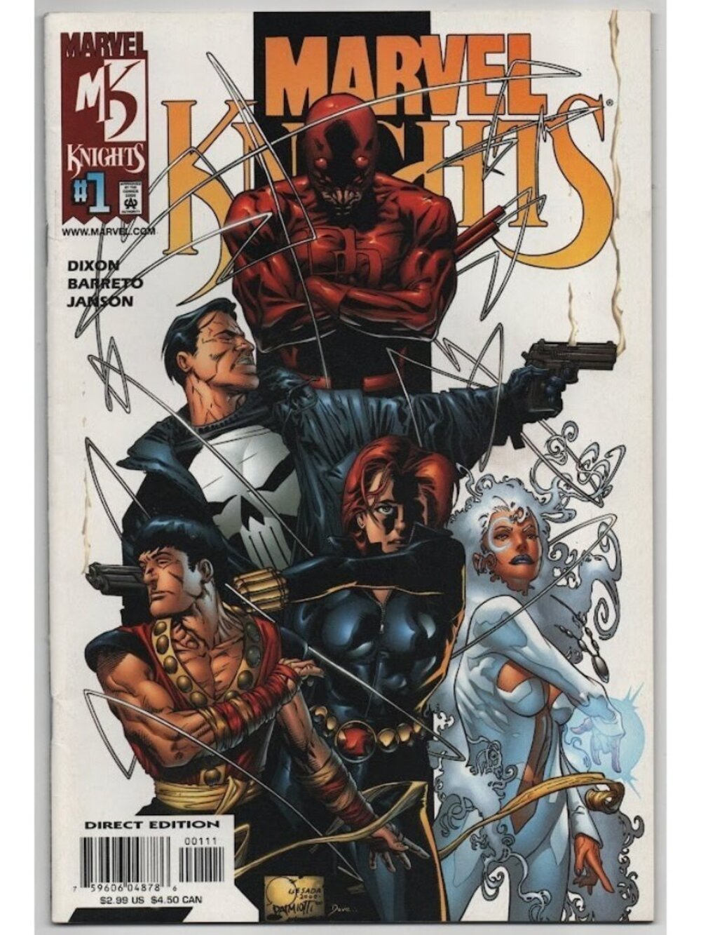 Marvel Knights 1 Marvel Comics 2000 FN/VF 7.0 Daredevil Punisher Black Widow